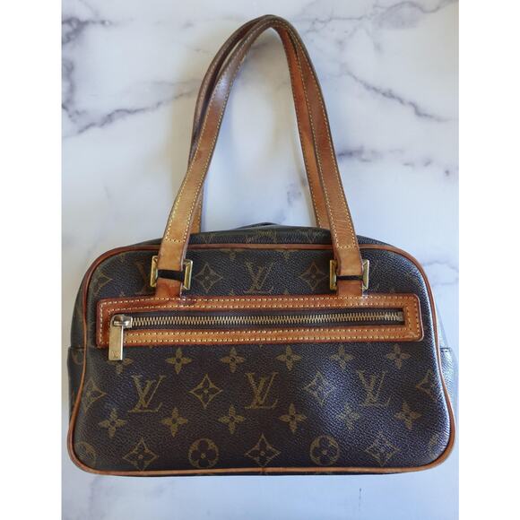 Vintage Louis Vuitton Shoulder Bag Womens Monogram Canvas Purse France 90s - Picture 1 of 16